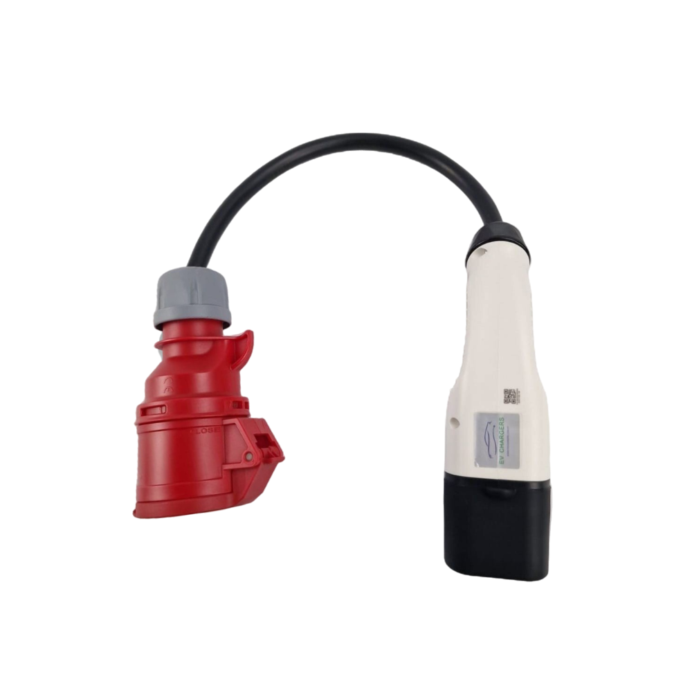 ADAPTADOR TYPE 2 (PILE SIDE) – CEE 16A TRIFÁSICO – (11KW) C/ CABO 60CM